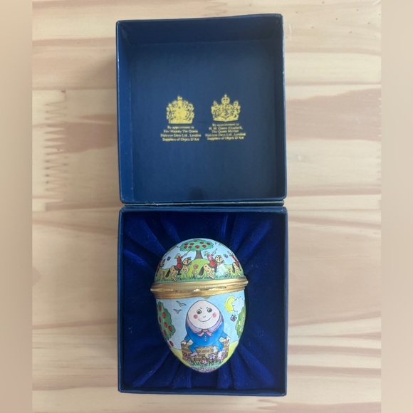 Halcyon Days Humpty Dumpty Alice in Wonderland Trinket Box rare collectible - Picture 6 of 13
